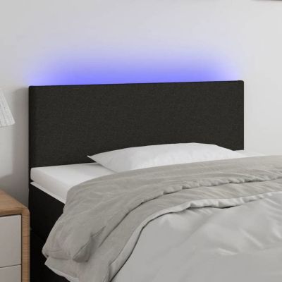 Vidaxl Tête de Lit à LED Meuble de Chambre à Coucher Accessoire de Lit Simple Tête de Cadre de Lit Intérieur Noir 90x5x78/88 31213 - vue 2