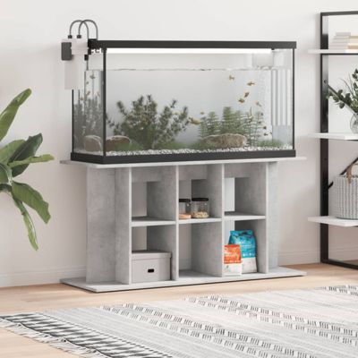 Vidaxl Support pour aquarium gris béton 120x40x60 cm bois dingénierie 833595 Marron - vue 3