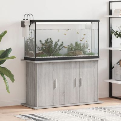 Vidaxl Support aquarium bois d'ingénierie sonoma Marron - vue 3