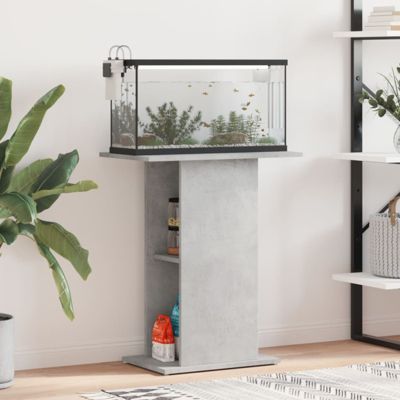 Support d aquarium gris béton 60,5x36x72,5 cm bois d ingénierie