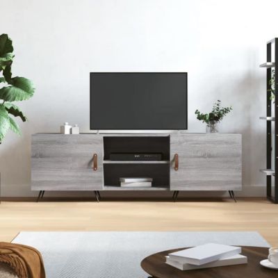 vidaXL Meuble TV sonoma gris 150x30x50 cm bois d'ingénierie 829074