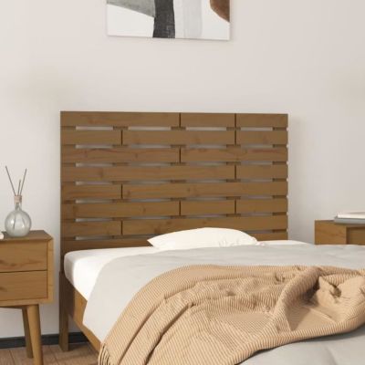 Vidaxl 824716 Tête de lit murale Marron miel 106x3x63 cm Bois massif de pin - vue 2