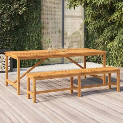 vidaXL Banc de jardin 180 cm bois massif d'acacia 362239