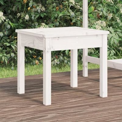 Vidaxl Banc de jardin blanc 50x44x45 cm bois massif de pin 823991 - vue 3