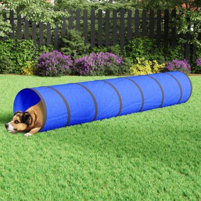 VIDAXL - Tunnel pour chien bleu - Polyester - Diametre 50 cm - Longueur 300 cm