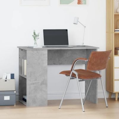 vidaXL Bureau Gris béton 100x55x75 cm Bois d'ingénierie 823028
