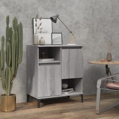 vidaXL Buffet Sonoma gris 60x35x70 cm Bois d'ingénierie 821154