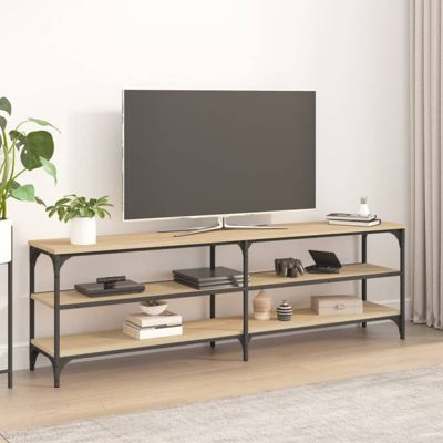 Meuble TV chêne sonoma 160x30x50 cm bois d ingénierie