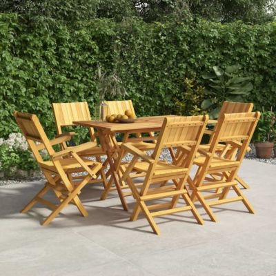 vidaXL Chaises de jardin pliantes 6 pcs 55x61x90 cm bois massif teck 3155062