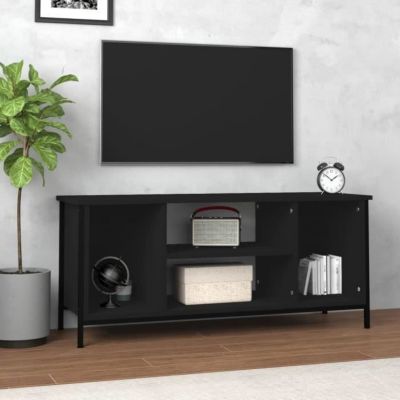 vidaXL Meuble TV noir 102x35x45 cm bois d'ingénierie 826285