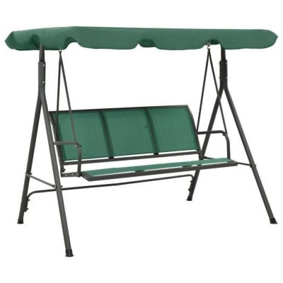 vidaXL Balancelle de jardin vert 170 cm textilène et acier 363323