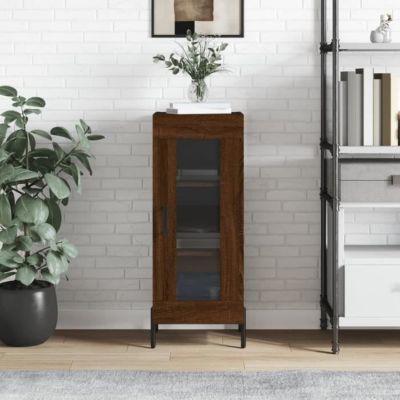 vidaXL Buffet Chêne marron 34,5x34x90 cm Bois d'ingénierie 828811