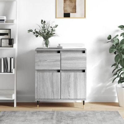 vidaXL Buffet Sonoma gris 60x35x70 cm Bois d'ingénierie 831114