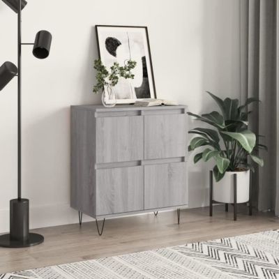 vidaXL Buffet Sonoma gris 60x35x70 cm Bois d'ingénierie 831218