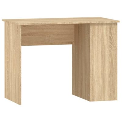 Vidaxl Bureau blanc chêne sonoma Marron - vue 6