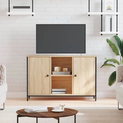 vidaXL Meuble TV chêne sonoma 100x35x65 cm bois d'ingénierie 832779