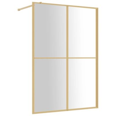 Paroi de douche avec verre ESG transparent doré 140x195 cm vidaXL