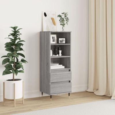 vidaXL Buffet haut Sonoma gris 40x36x110 cm Bois d'ingénierie 831506
