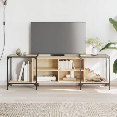 vidaXL Meuble TV chêne sonoma 153x37x50 cm bois d'ingénierie 837603