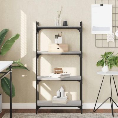 Vidaxl Bibliothèque à 4 niveaux sonoma gris 60x30x120 cm 837655
