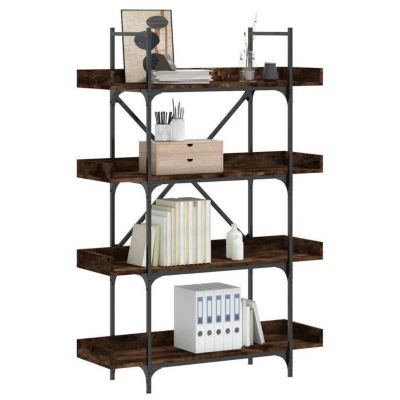 VidaXL Bibliothèque à 4 niveaux chêne fumé 100x33x145,5 cm 837694