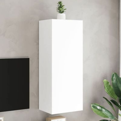 vidaXL Meuble TV mural blanc 40,5x30x102 cm bois d'ingénierie 836931