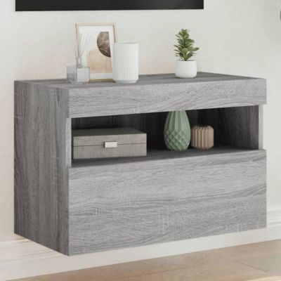 Vidaxl Meuble TV mural avec LED - vue 4