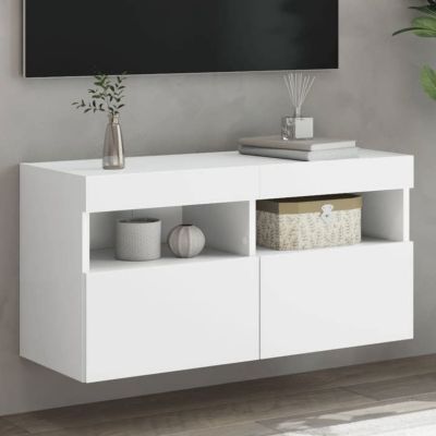 Vidaxl Meuble TV mural avec LED - vue 6