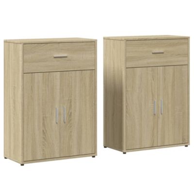 Vidaxl Buffets 2 Pcs Chêne Sonoma 60x30x84 cm