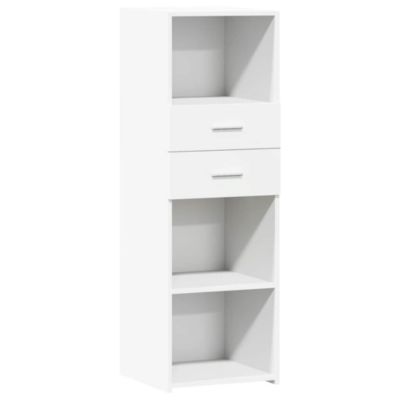 Buffet haut blanc 40x42,5x124 cm bois d'ingénierie vidaXL