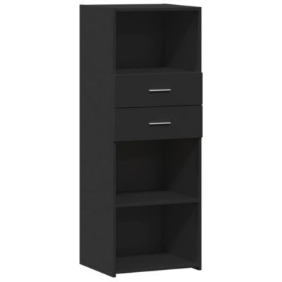 Buffet haut noir 45x42,5x124 cm bois d'ingénierie vidaXL