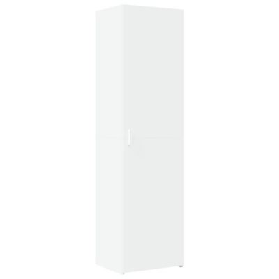 Buffet haut blanc 50x42,5x185 cm bois d'ingénierie vidaXL