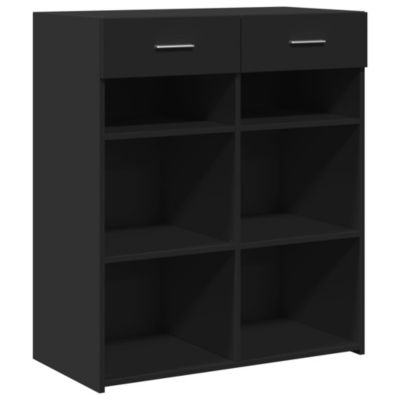 Buffet noir 80x42,5x93 cm bois d'ingénierie vidaXL
