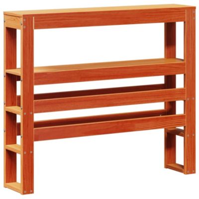 Tête de lit avec étagères marron cire 75 cm bois massif de pin vidaXL