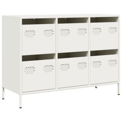 Buffet blanc 101,5x39x73,5 cm acier laminé à froid vidaXL