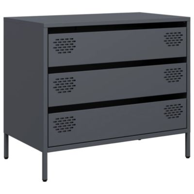 Buffet anthracite 68x39x58,5 cm acier laminé à froid vidaXL