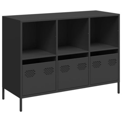 Buffet noir 101,5x39x73,5 cm acier laminé à froid vidaXL