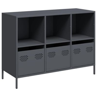 Buffet anthracite 101,5x39x73,5 cm acier laminé à froid vidaXL