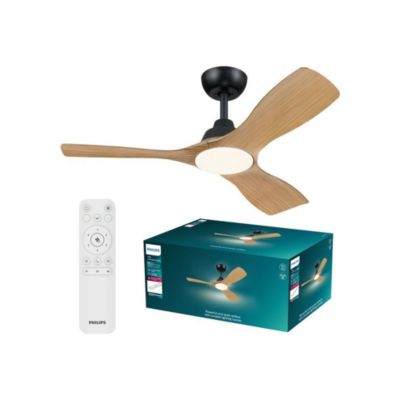 Philips Olas 30 ventilateur de plafond 106 cm noir avec eclairage LED integre