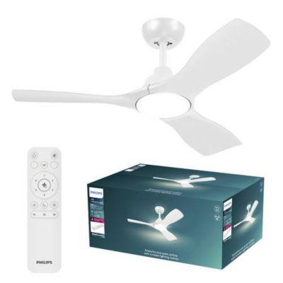 Ventilateur de Plafond avec Lumière Philips Olas Ventilateur LED Télécommande Silencieux