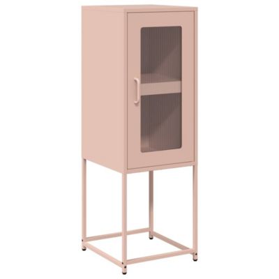Buffet rose 36x39x107 cm acier laminé à froid vidaXL