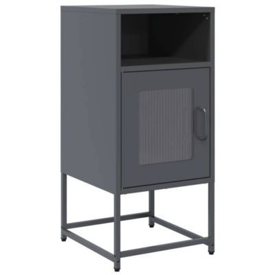 Table de chevet anthracite 36x39x78 cm acier laminé à froid vidaXL