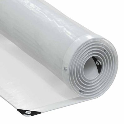 Vidaxl Bâche transparente avec œillets 4x10 m polyéthylène bâche claire 4018522 - vue 6