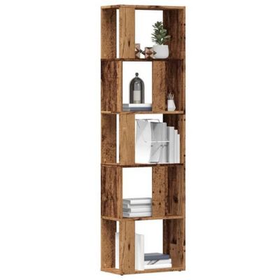 vidaXL Bibliothèque vieux bois 45x24x159 cm bois d'ingénierie, bibliothèque, armoire de rangement, support de rangement, 855784
