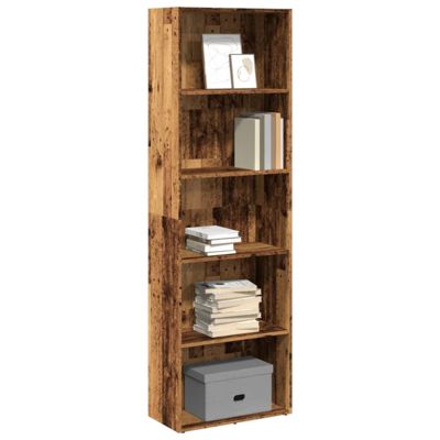 Bibliothèque vieux bois 60x30x189 cm bois d ingénierie