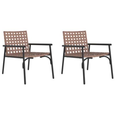 Vidaxl Chaises de jardin 2 pcs - Noir Rattan - vue 2