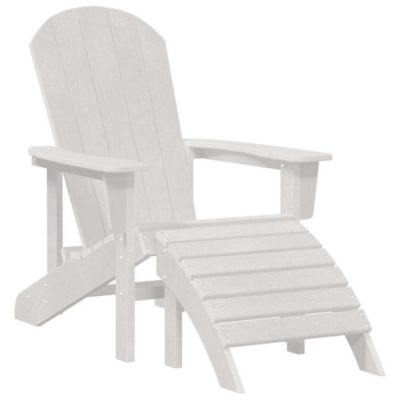 Chaise Adirondack Blanc HDPE vidaXL