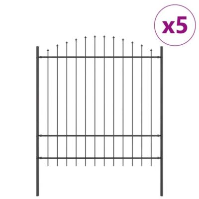 Clôture de jardin WOERDEN 5 pc 170 x 215 cm Gris vidaXL