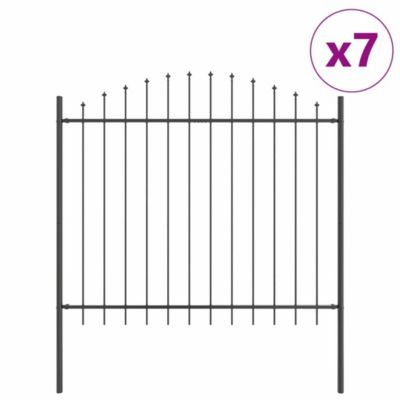 Clôture de jardin WOERDEN 7 pc 170 x 165 cm Gris vidaXL