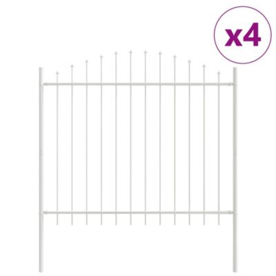 Clôture de jardin WOERDEN 4 pc 170 x 190 cm Blanc vidaXL